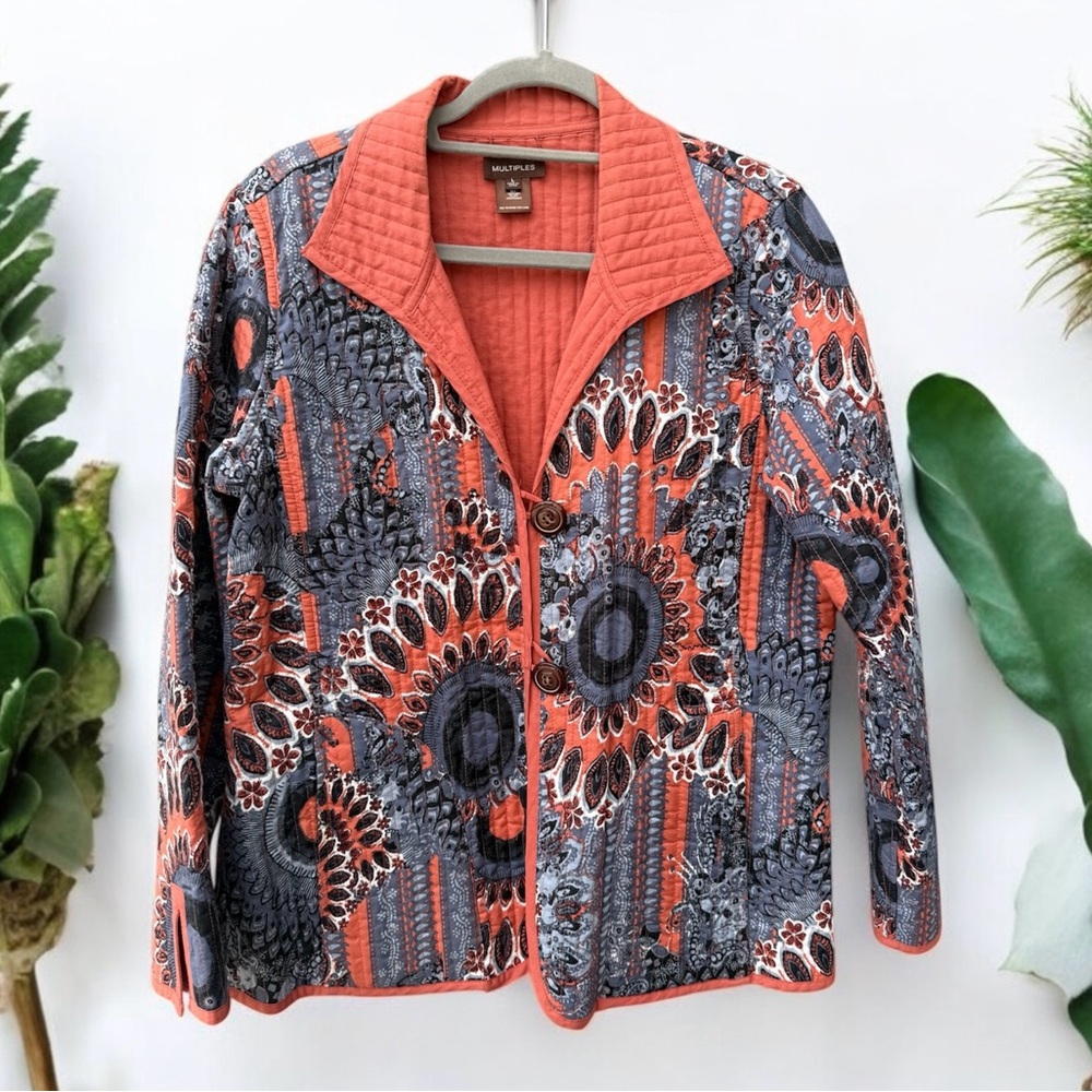 Multiples Reversible Quilted Jacket Large
